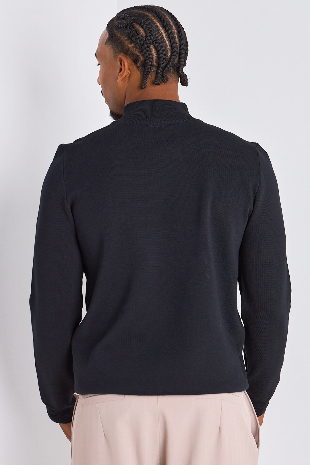 Gilet à demi-zip noir