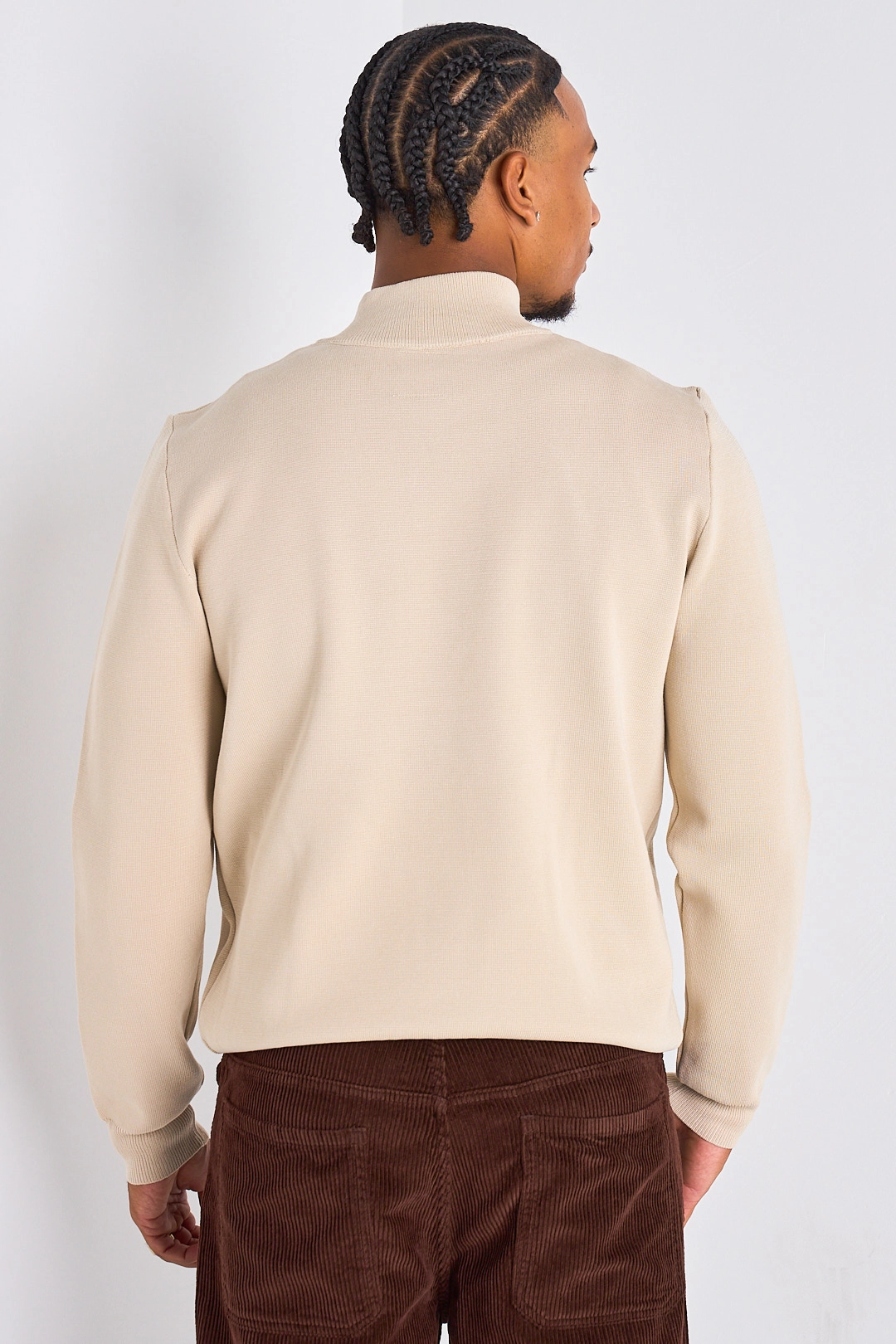 Gilet à demi-zip beige