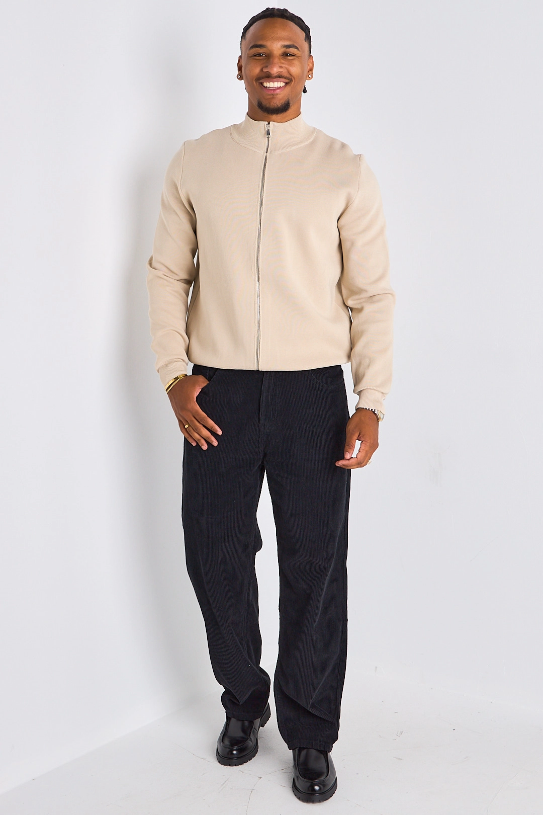 Gilet à manches longues basic beige