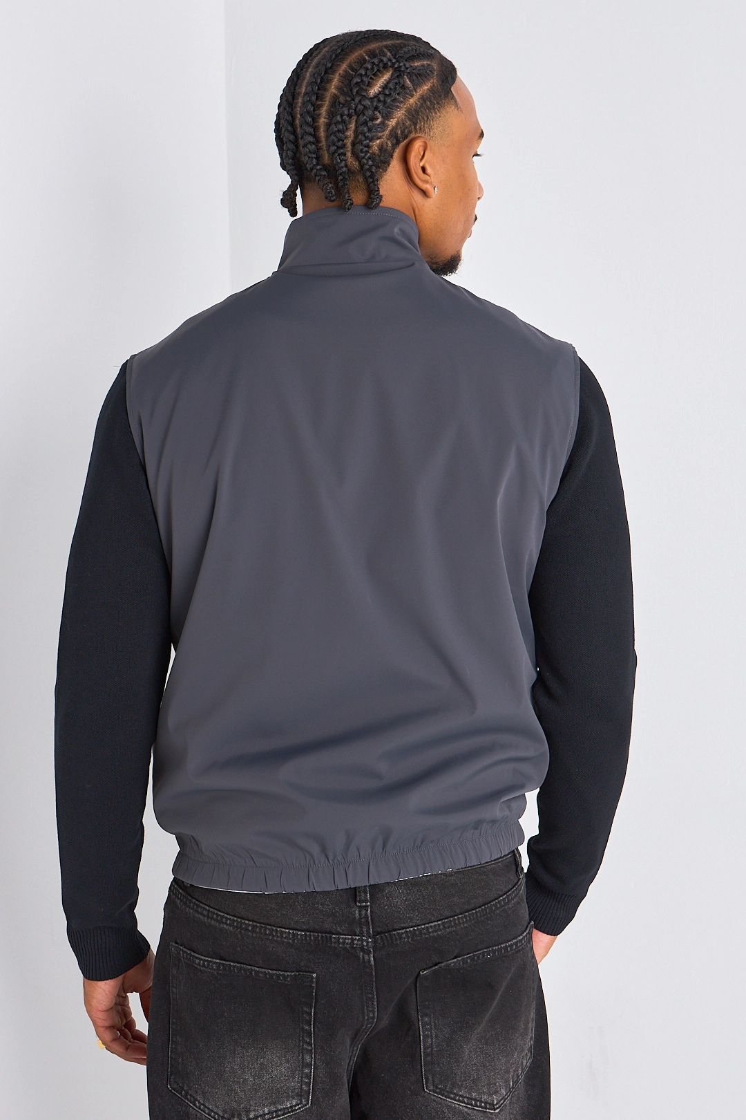 Veste sans manches réversible grise