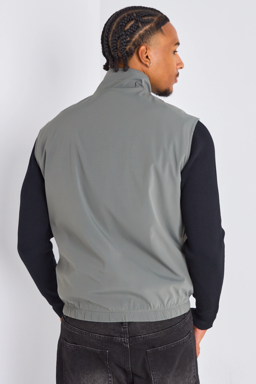 Veste sans manches réversible verte