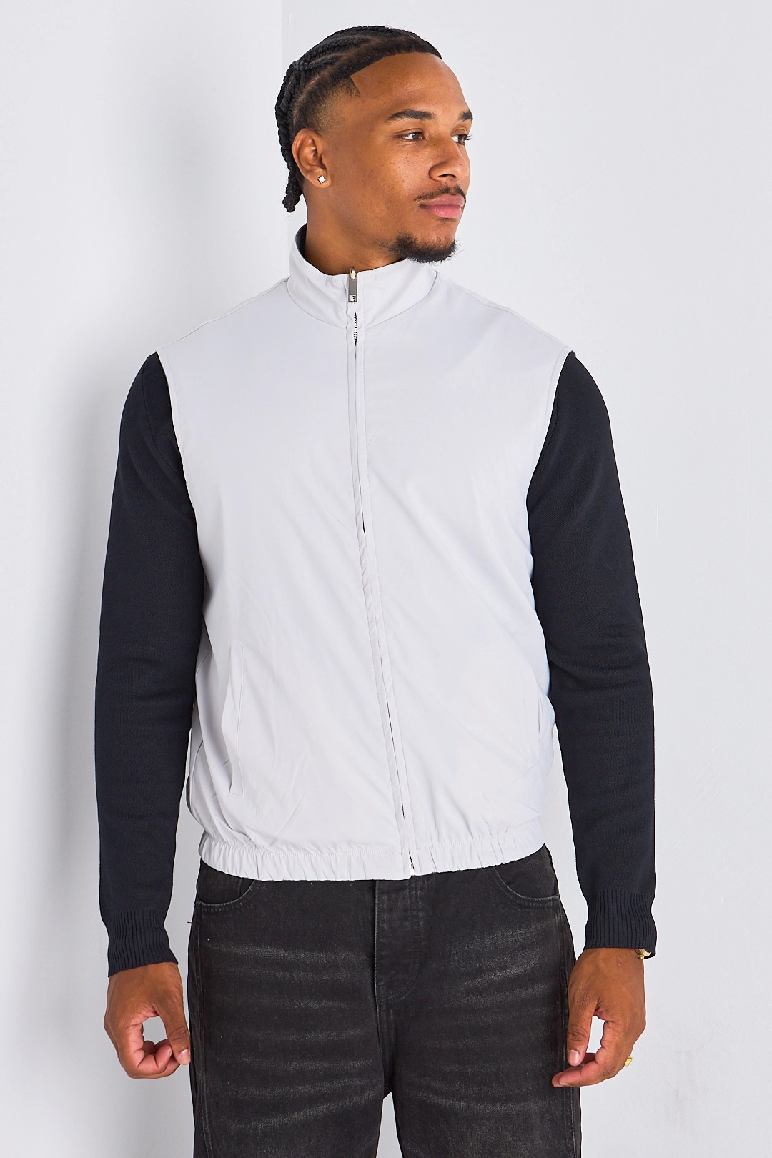 Veste sans manches réversible verte