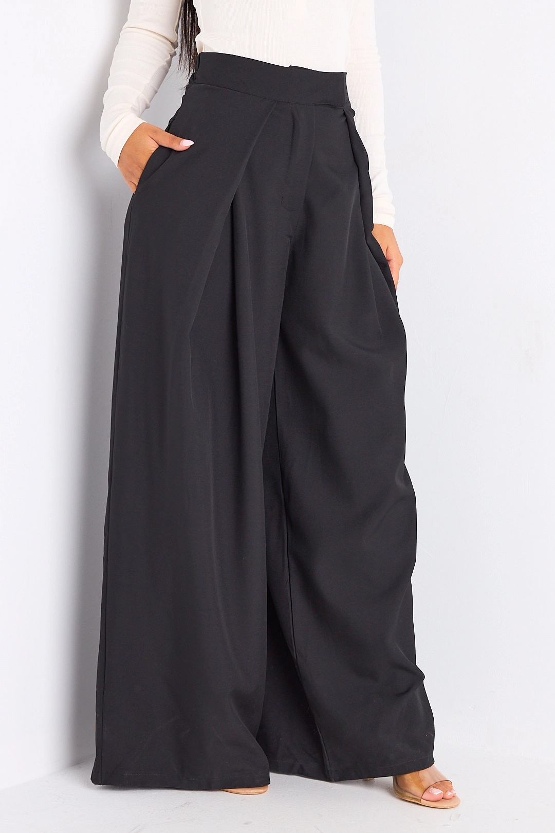 Pantalon tailleur noir