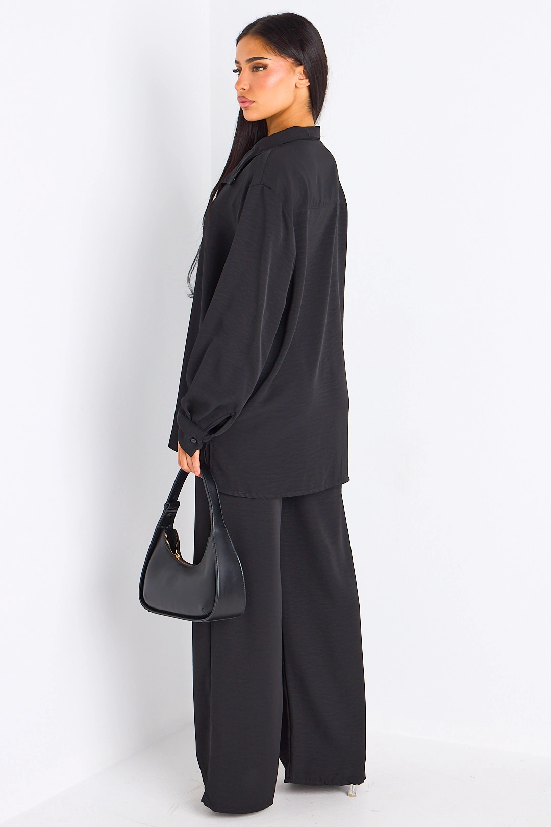Ensemble 2 pièces : blouse + pantalon noir
