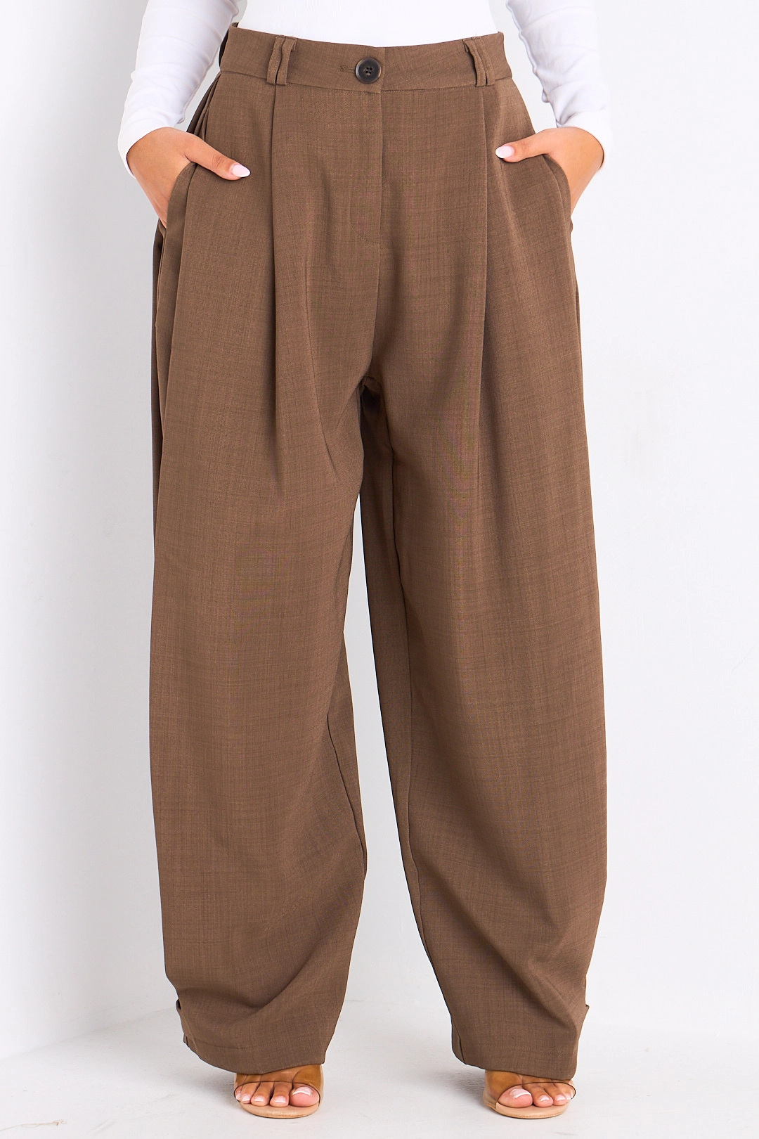 Pantalon de tailleur marron