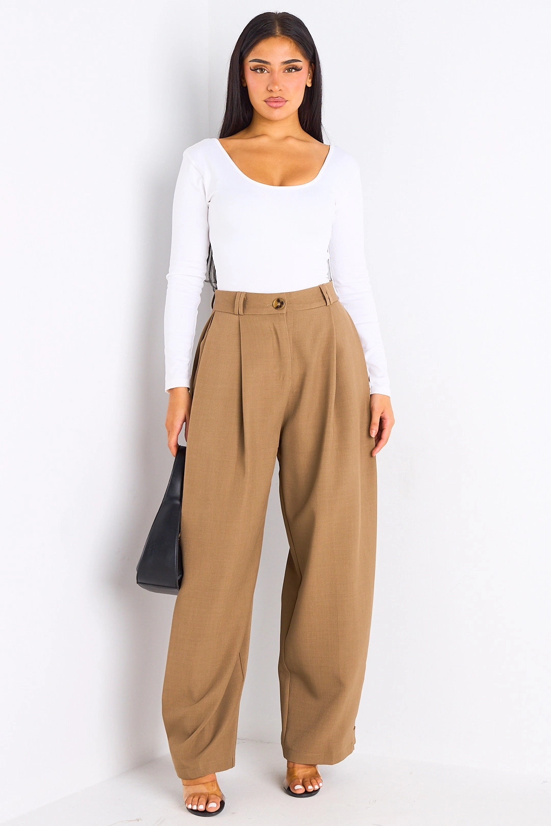 Pantalon de tailleur camel