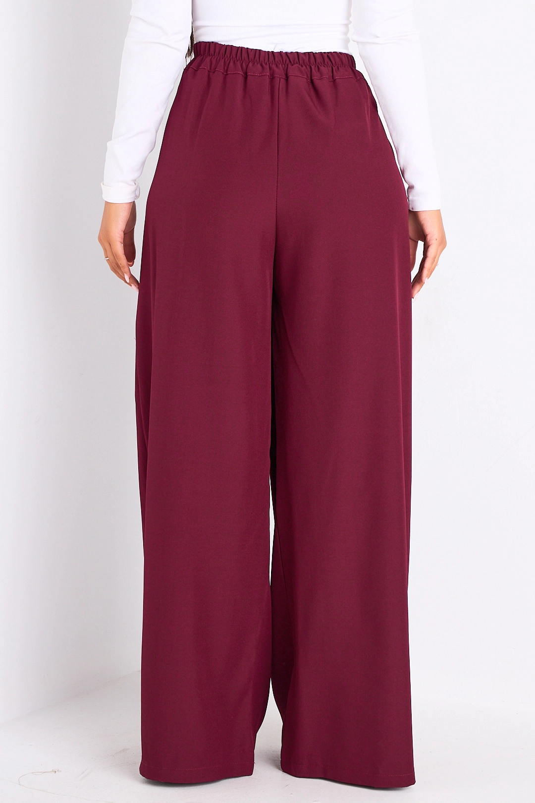 Pantalon palazzo bordeaux