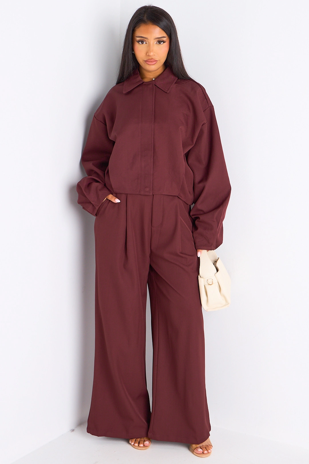Veste courte prune