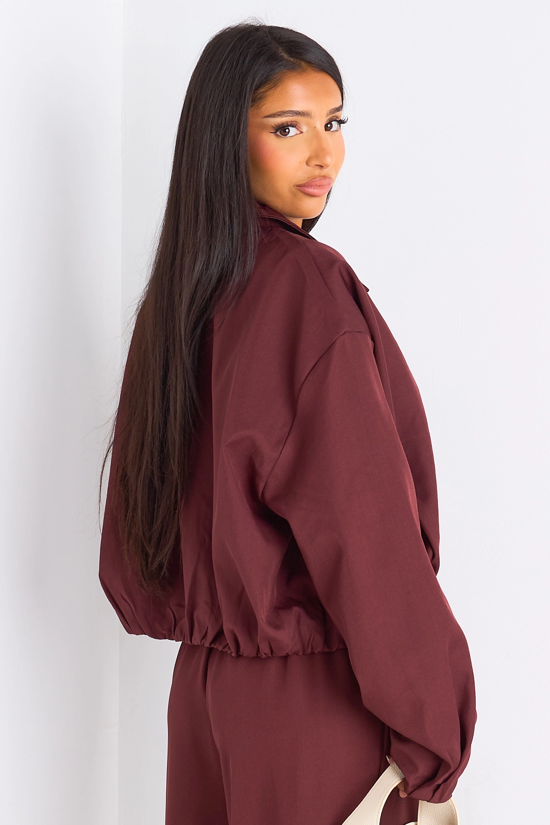 Veste courte prune