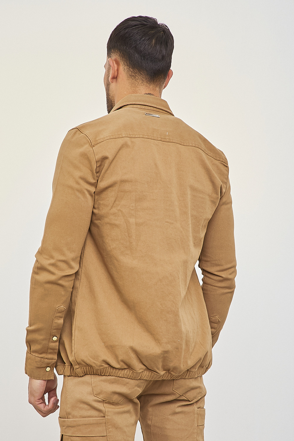 Chemise épaisse camel avec élastique / Uniplay