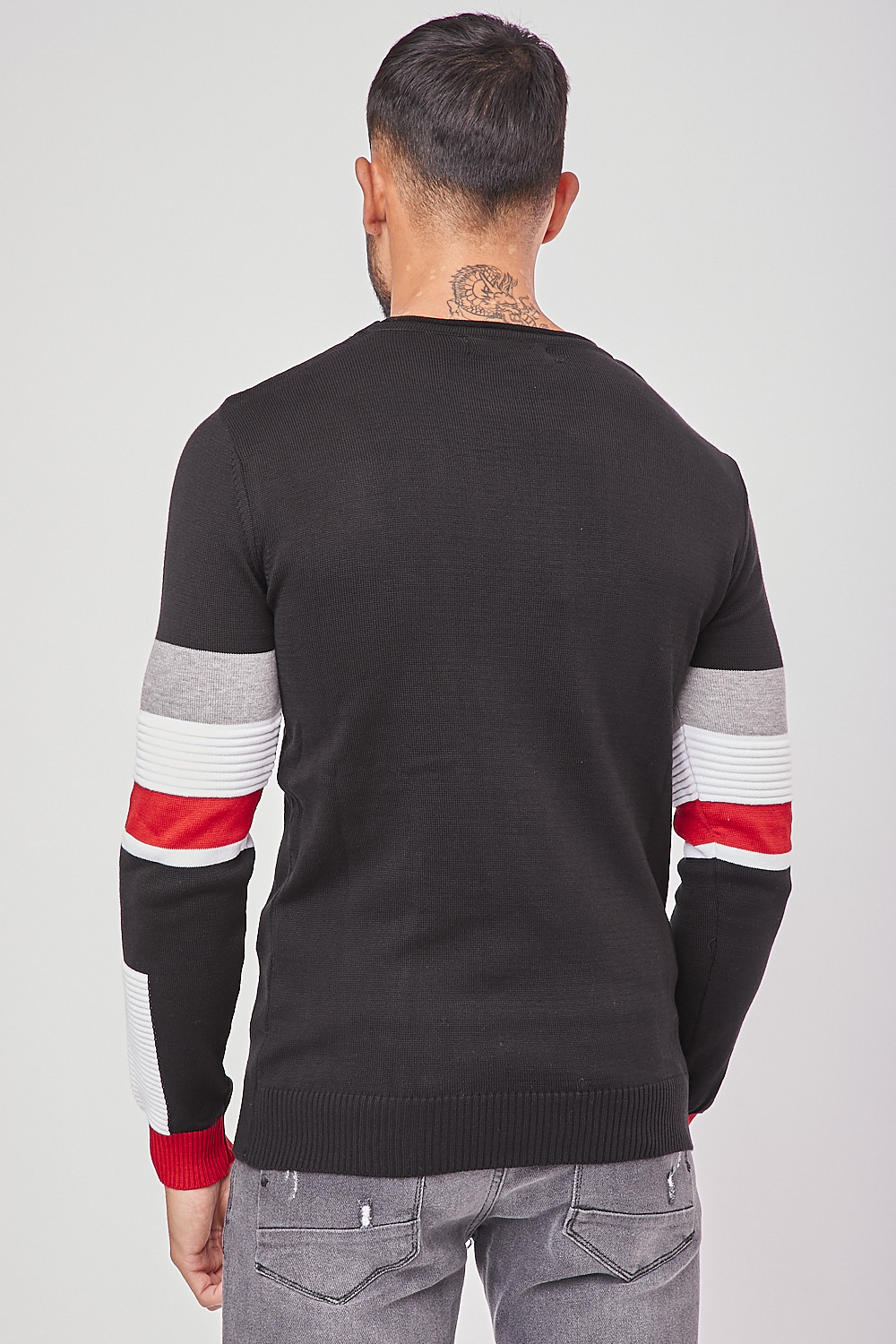 Pull fin en maille noir